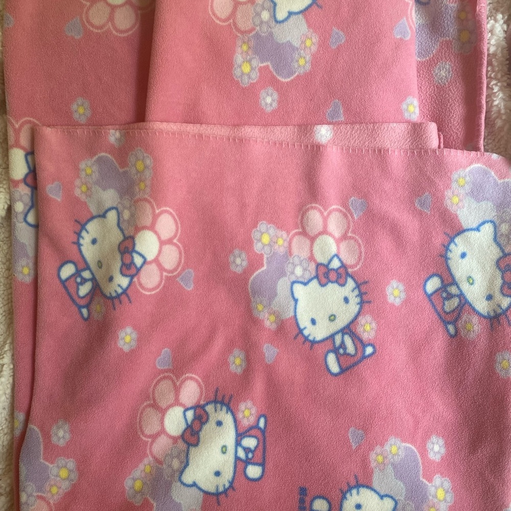 Vintage hello kitty Sanrio style throw blanket